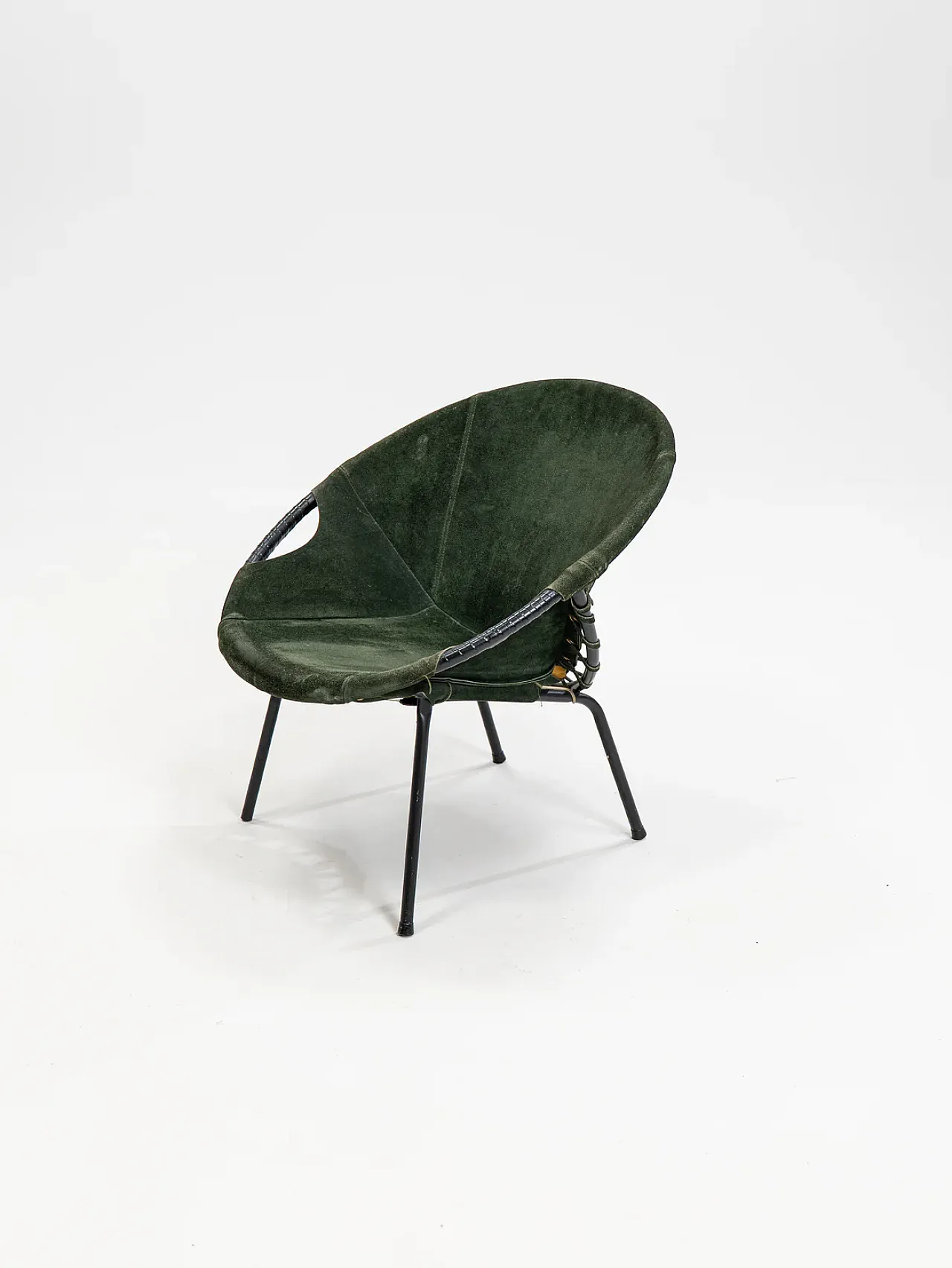 Poltrona Balloon in verde cocktail chair di Lusch & Co., anni '60 1