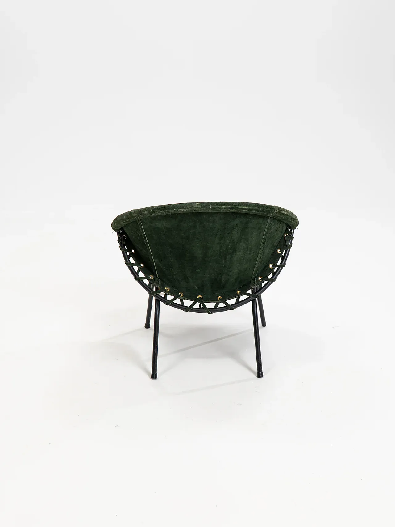 Poltrona Balloon in verde cocktail chair di Lusch & Co., anni '60 4