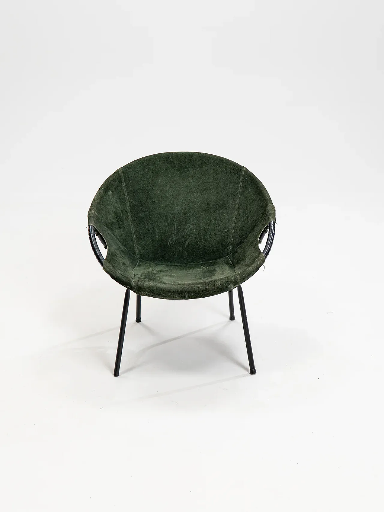 Poltrona Balloon in verde cocktail chair di Lusch & Co., anni '60 10