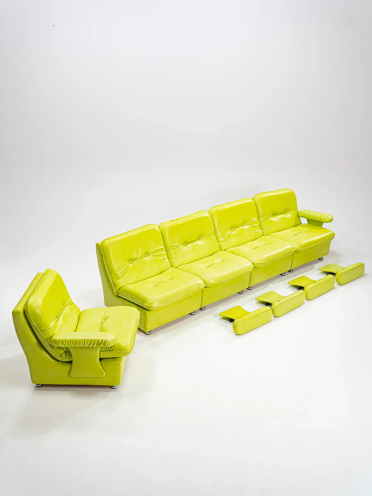 Set componibile di divani e poltrone, anni '70 8