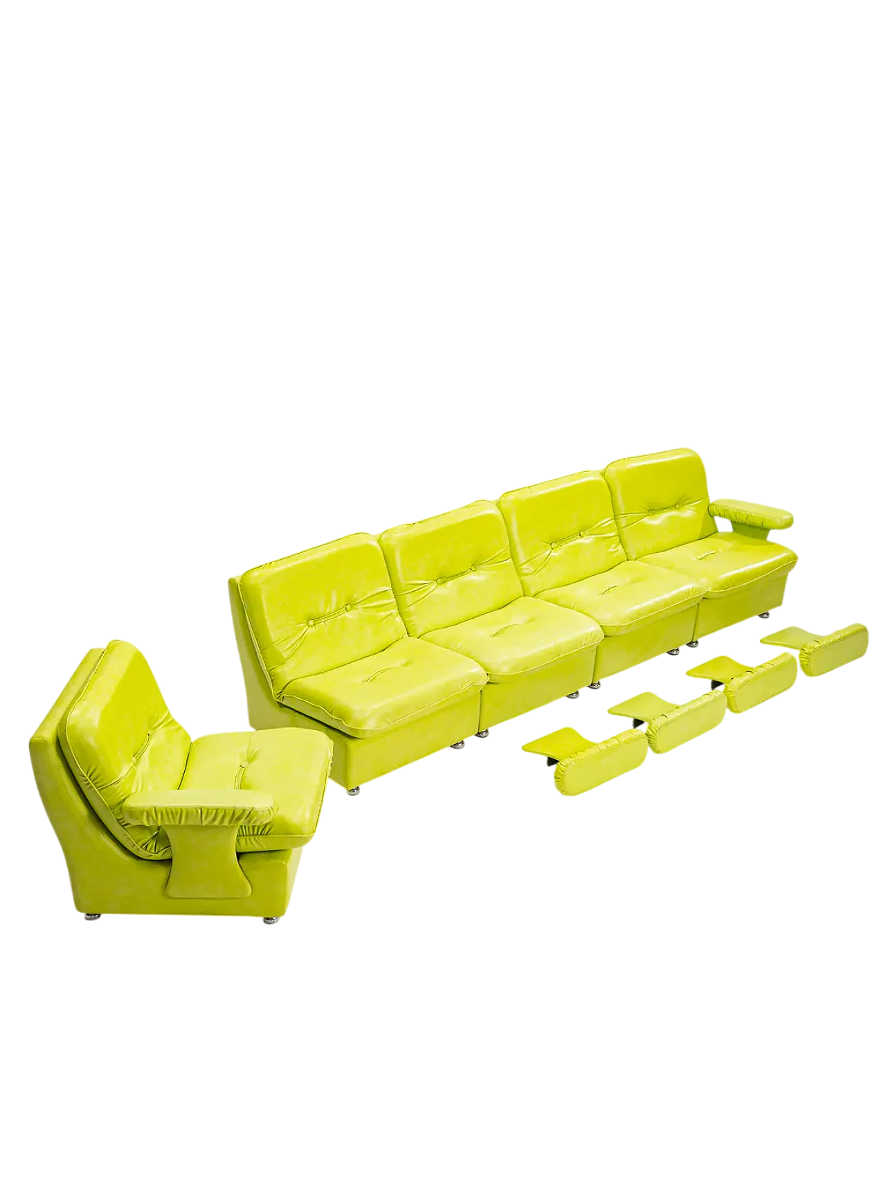 Set componibile di divani e poltrone, anni '70 13