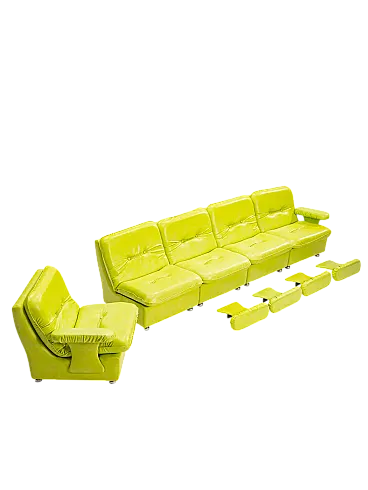 Modular sofa and armchairs set, 1970s
