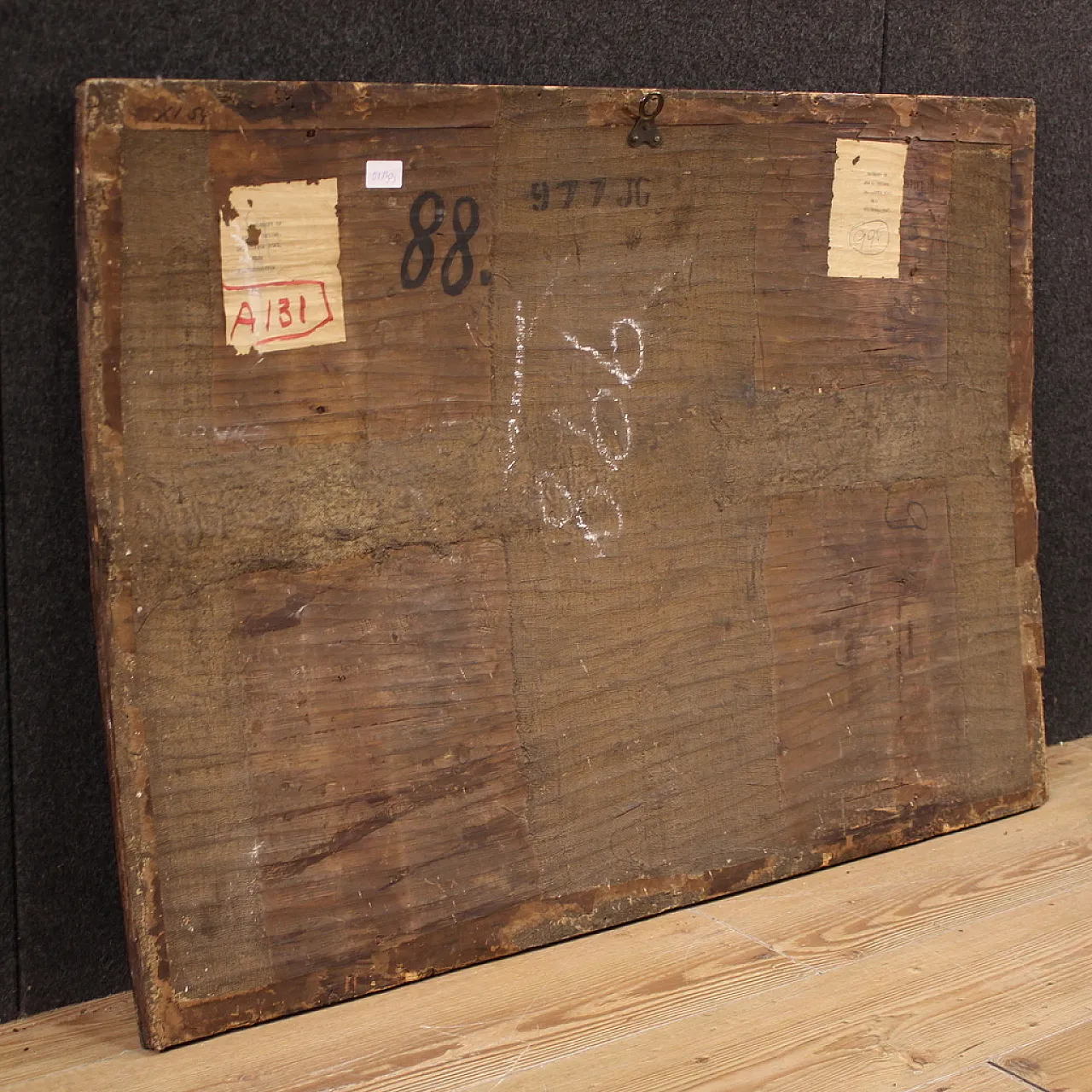 Italian painting on wood the crossing of the Jordan, 18th century 10