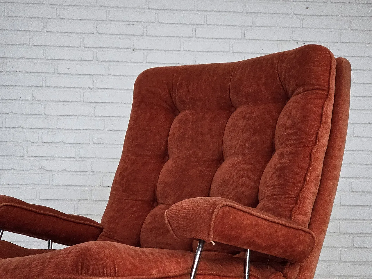 Poltrona girevole svedese di Ulferts Möbler, velluto, anni '70 13