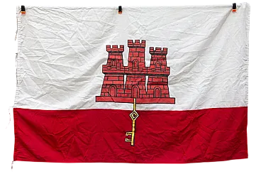 Bandiera di Gibilterra in cotone F.&A. F.lli Bianchi Bologna, '900