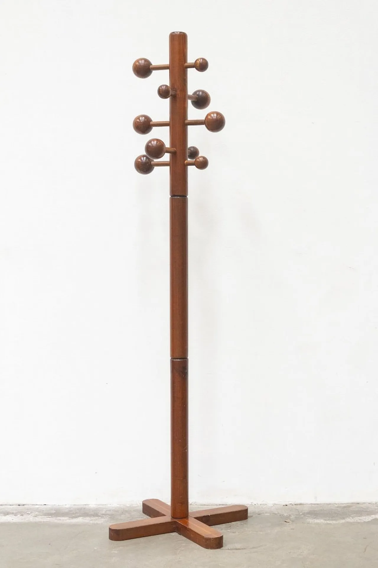 Fir wood coat rack, 1970s 1