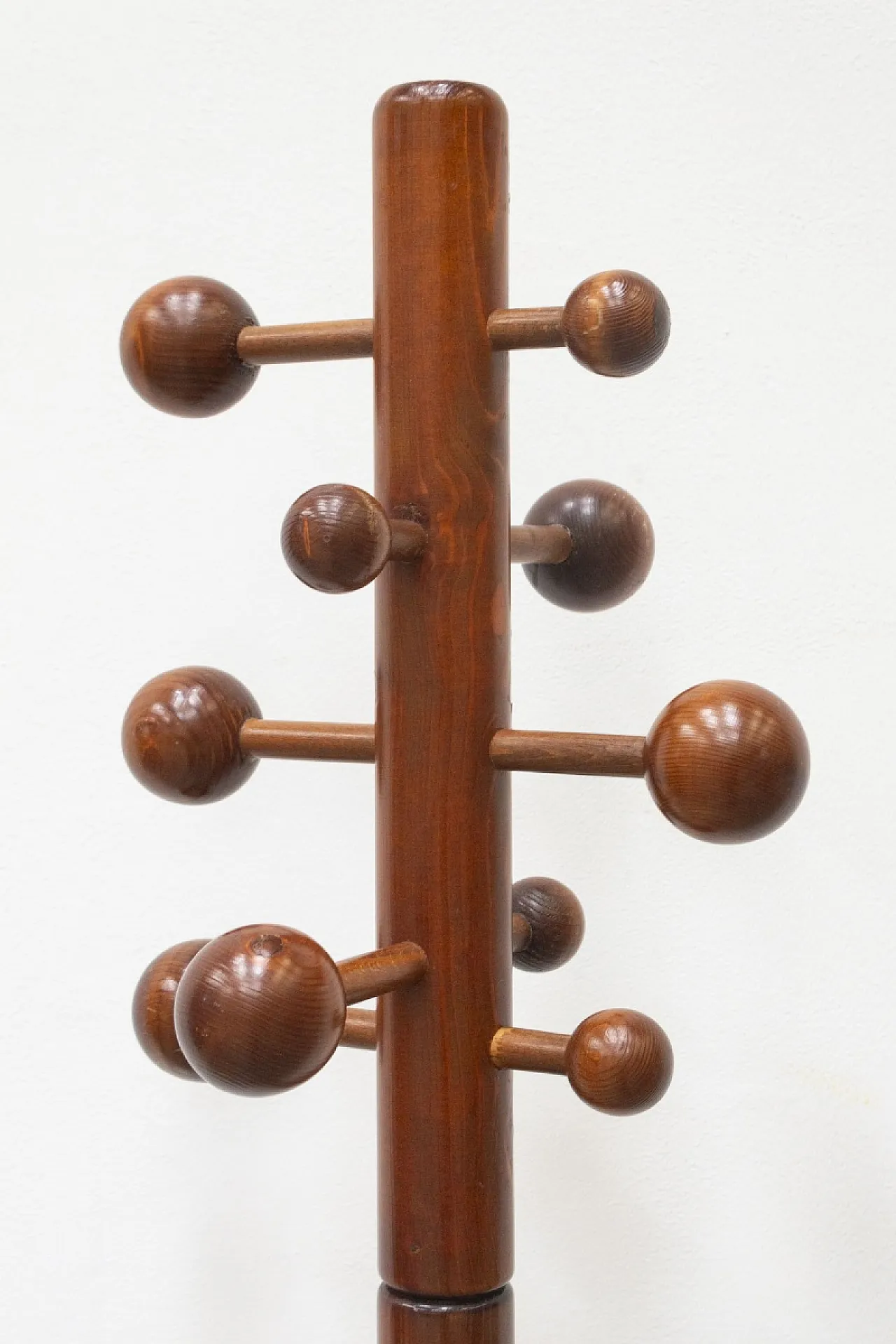 Fir wood coat rack, 1970s 4