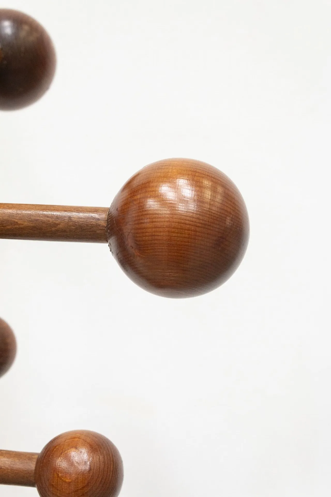 Fir wood coat rack, 1970s 5