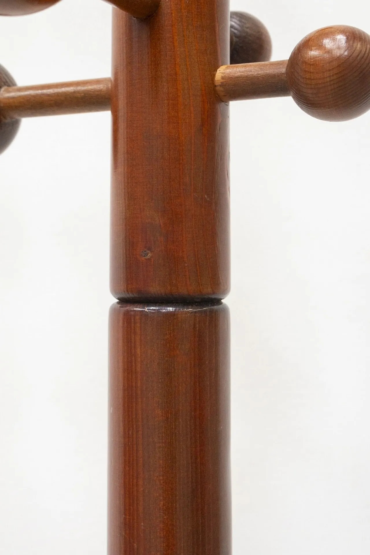 Fir wood coat rack, 1970s 6