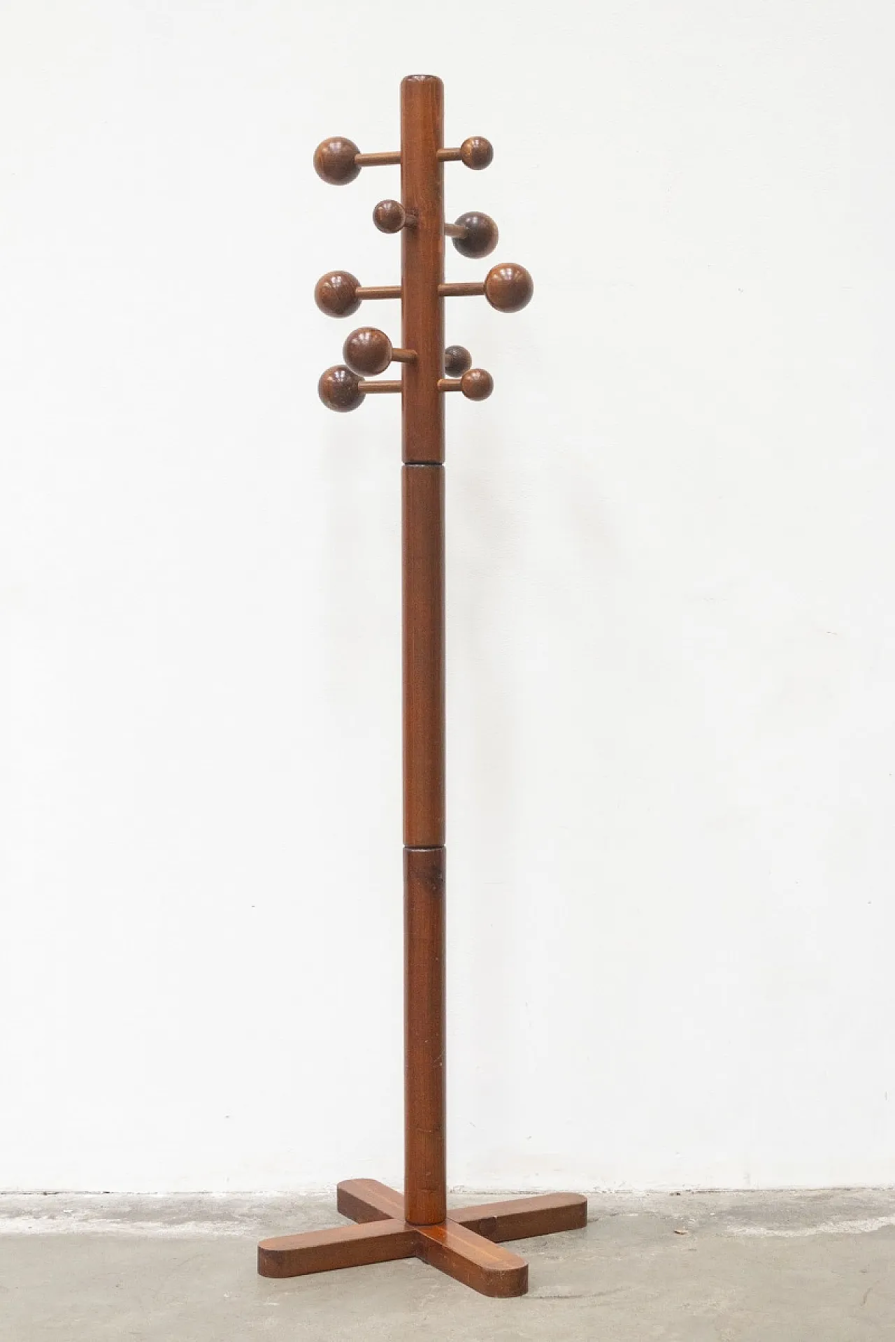 Fir wood coat rack, 1970s 10