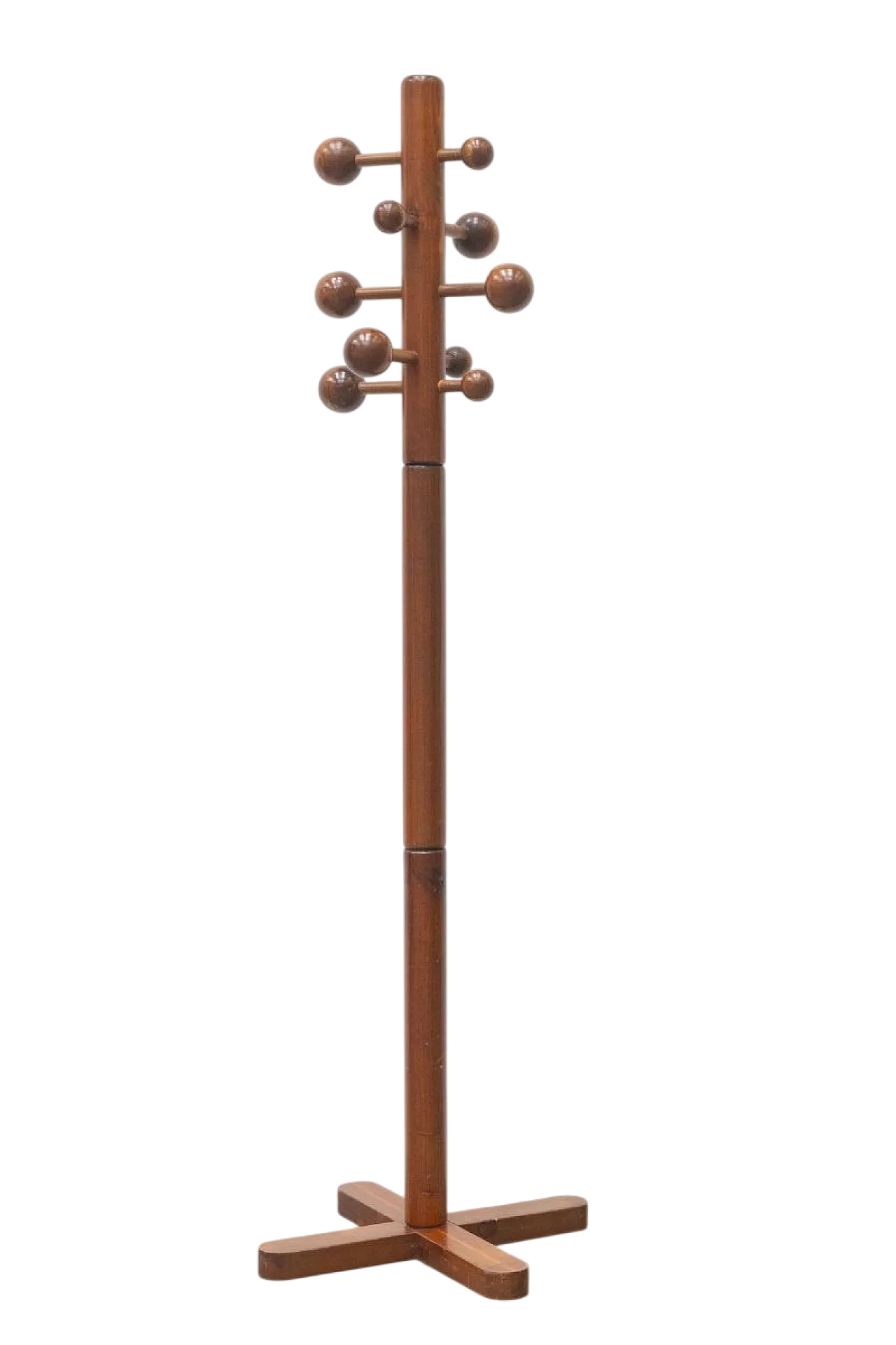 Fir wood coat rack, 1970s 11