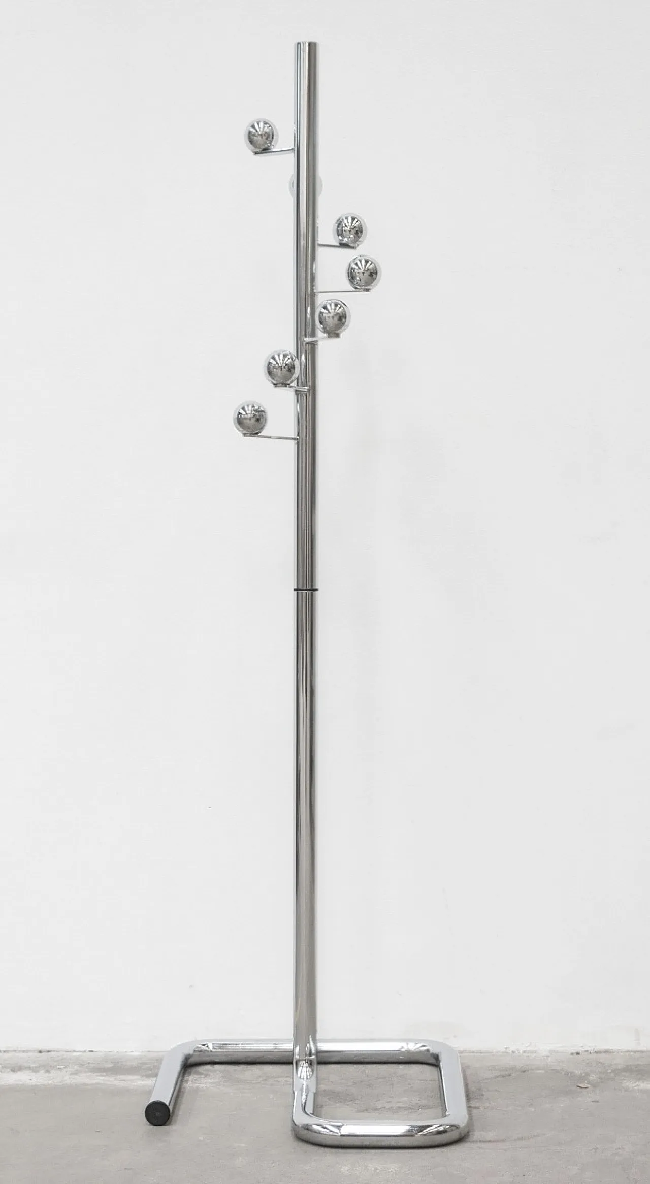 Chrome-plated steel coat stand, 1970s 5