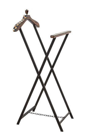 Servomuto posa abiti pieghevole a scacchiera, '900