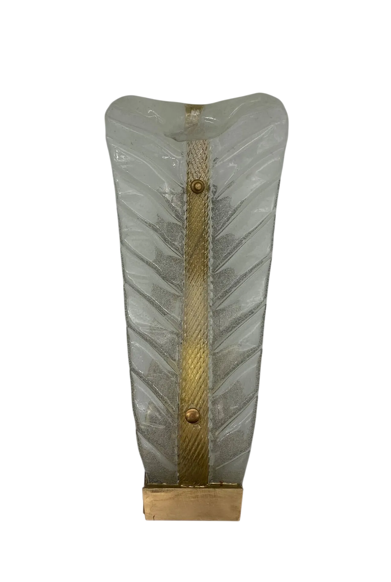 Lampada da parete a foglia singola attribuita a Barovier, anni '60 7