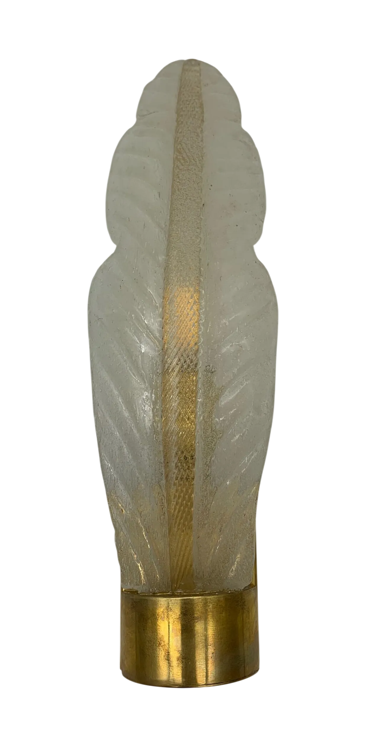 Lampada da parete a foglia singola attribuita a Barovier, anni '60 6