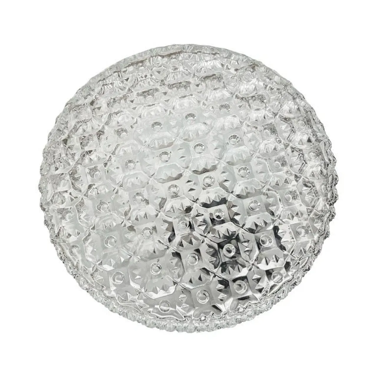 Lampada da soffitto/parete in cristallo di Kamenický Šenov, anni '70 7