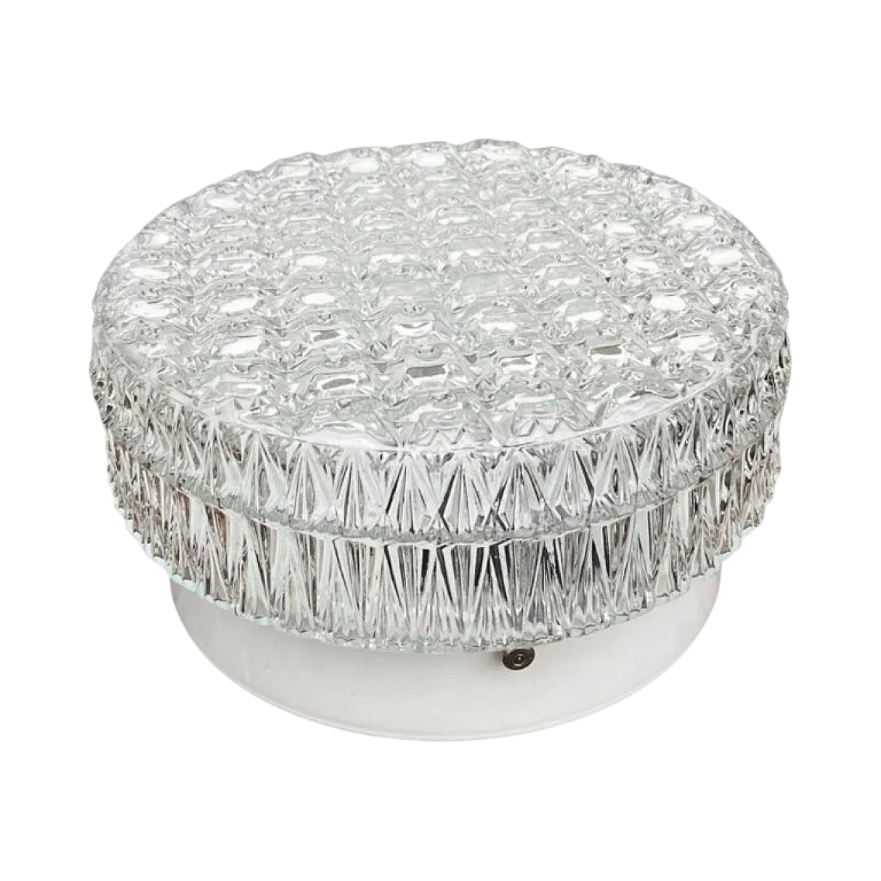 Lampada da soffitto/parete in cristallo di Kamenický Šenov, anni '70 10