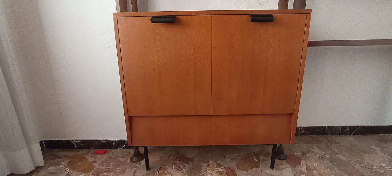 Libreria di Fiori per I.S.A. con bar e vetrina pensile, anni '70 6