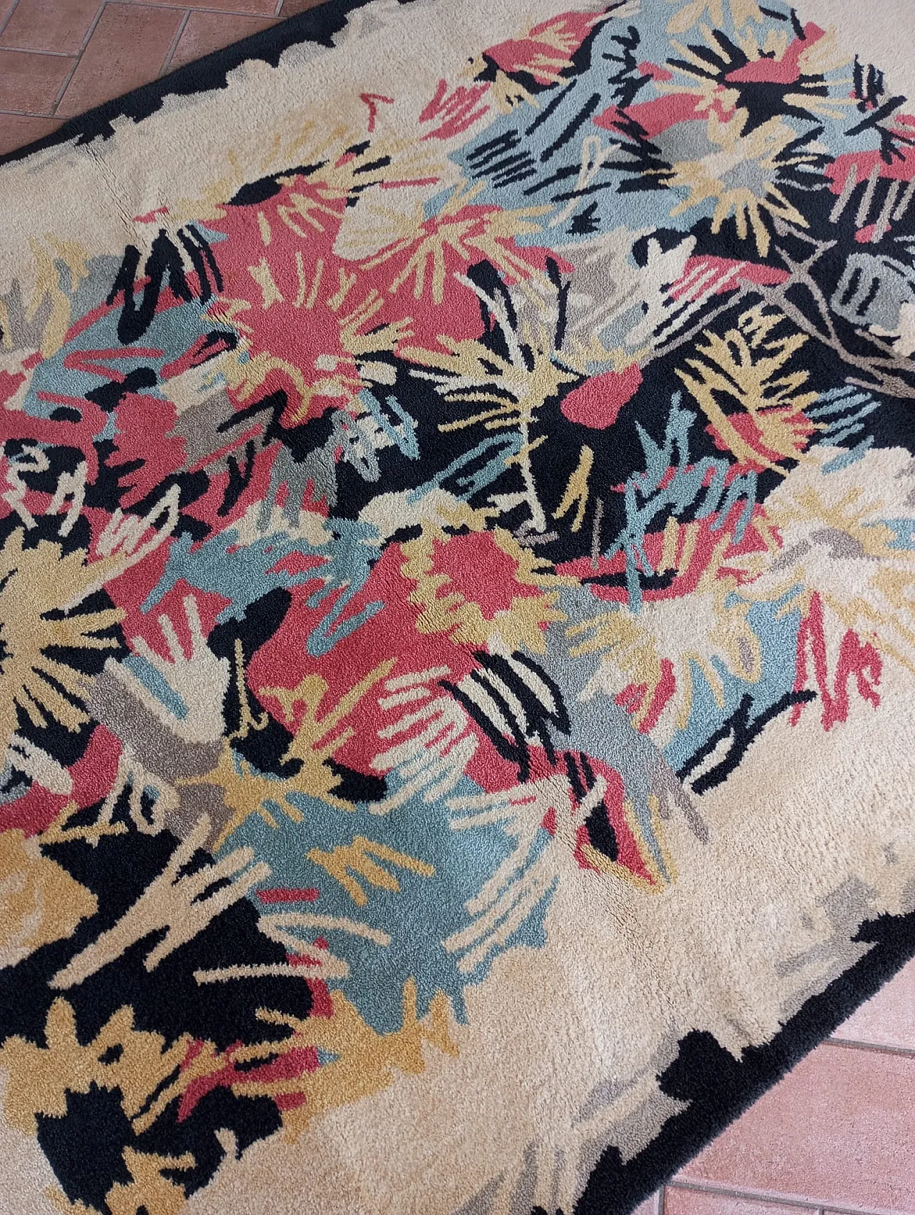 Tappeto disegno Gianni Vigone in lana, Italia anni ‘80 6