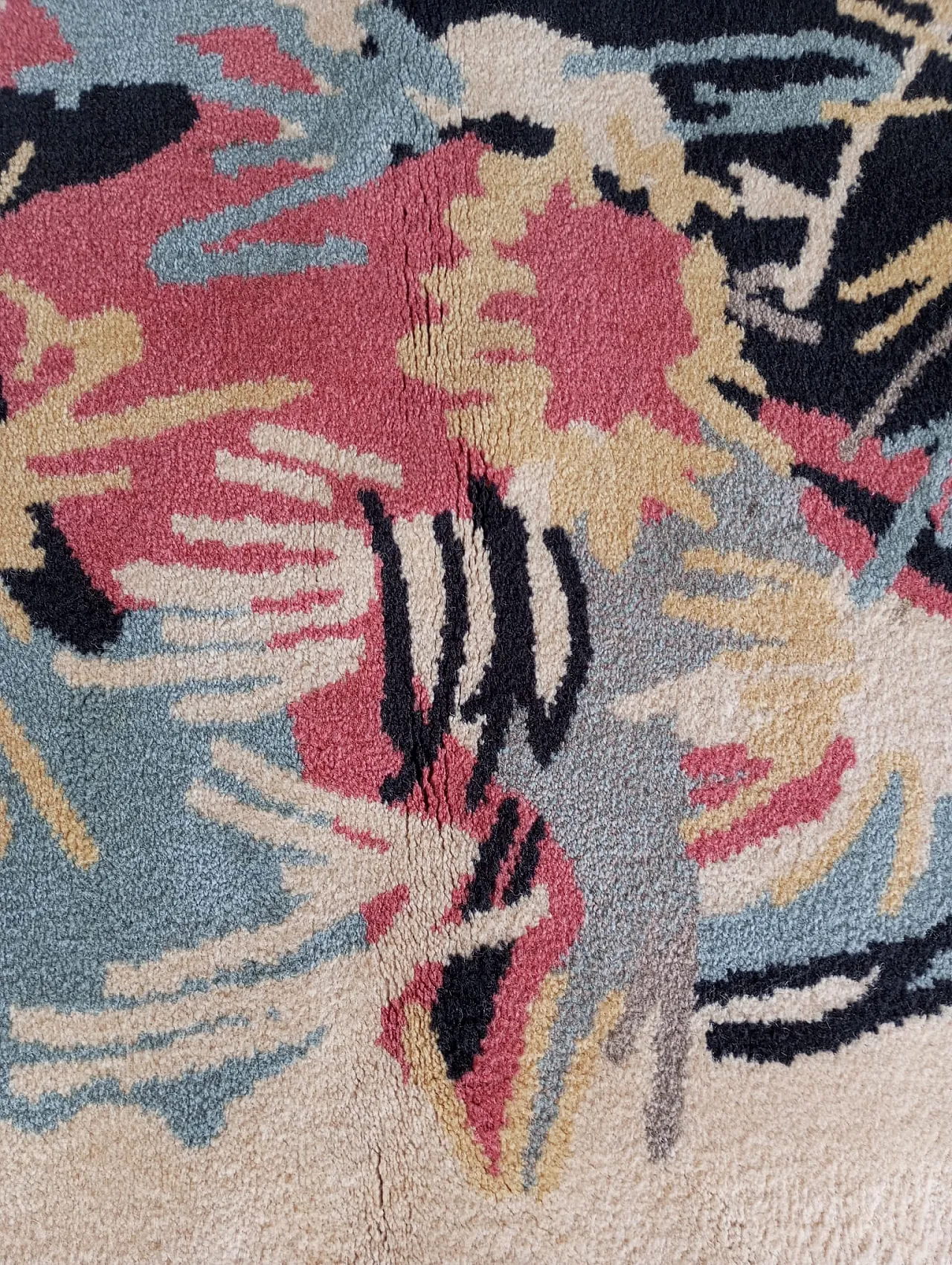 Tappeto disegno Gianni Vigone in lana, Italia anni ‘80 10