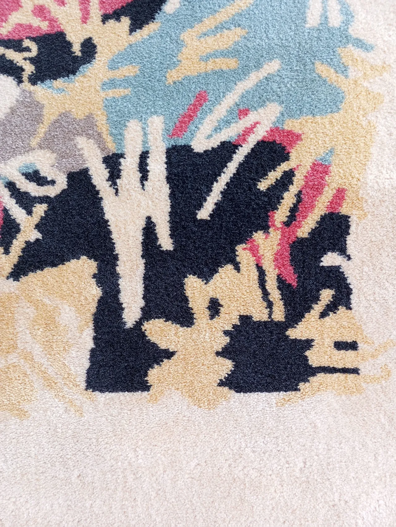 Tappeto disegno Gianni Vigone in lana, Italia anni ‘80 11