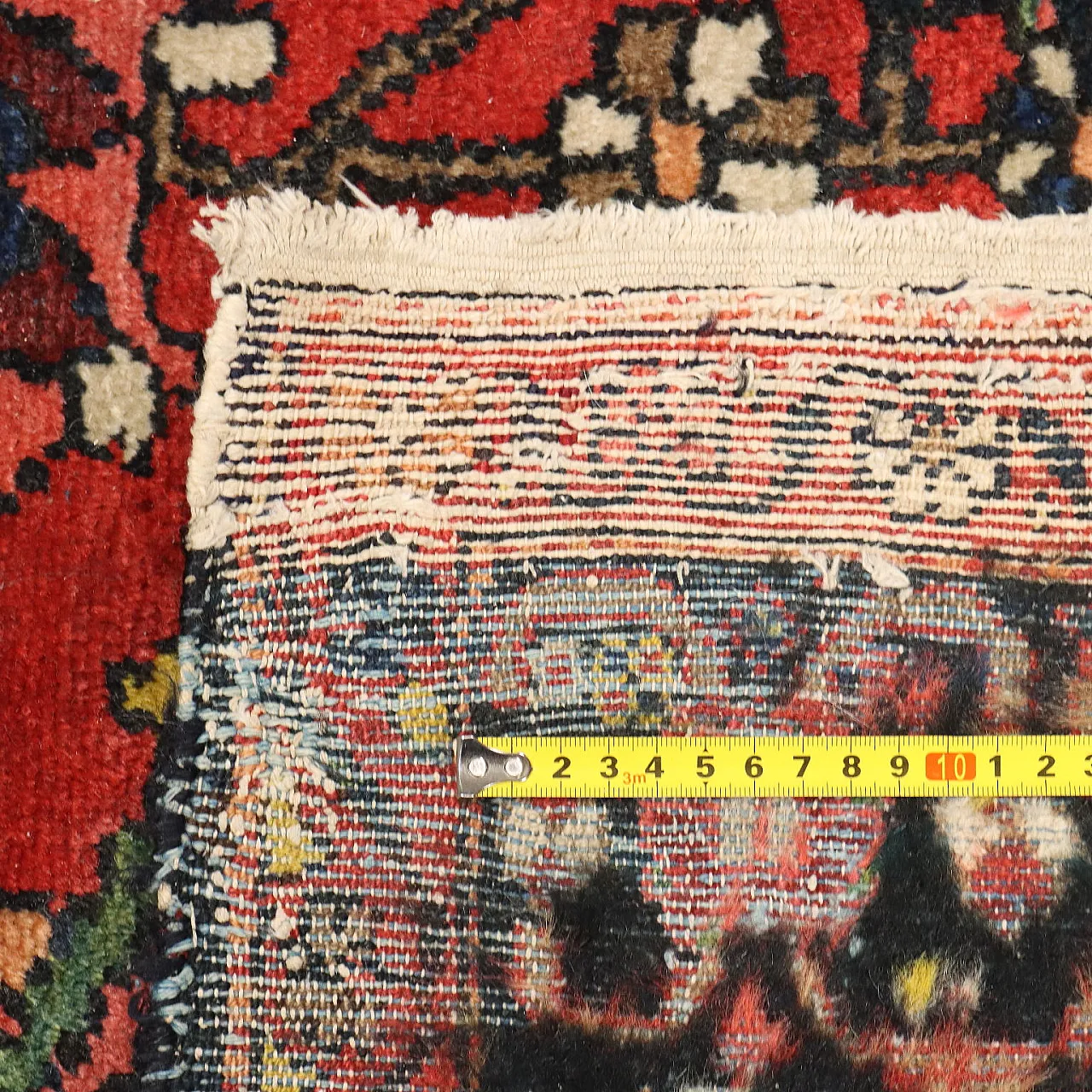 Tappeto Bakhtiari in cotone e lana, maglia fine, fatto a mano, '900 8