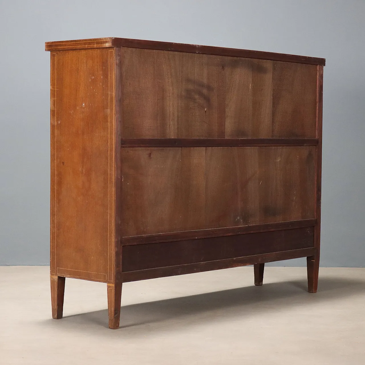 Mobile con ripiani a giorno, impiallacciato in legno esotico, '900 7