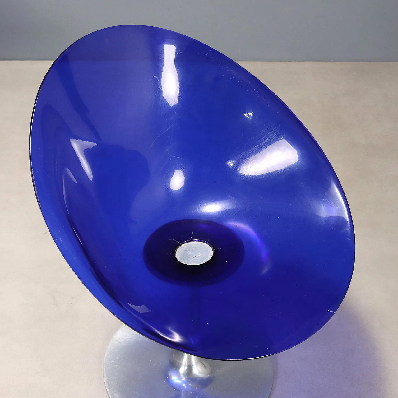 4 Swivel chairs in die-cast aluminium and polycarbonate, 20th century 7