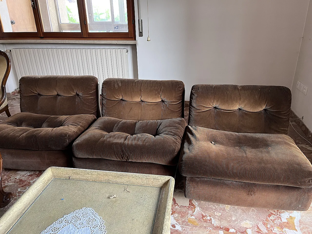 Divano 5 moduli Amatea di Mario Bellini per Cassina, anni '70 1