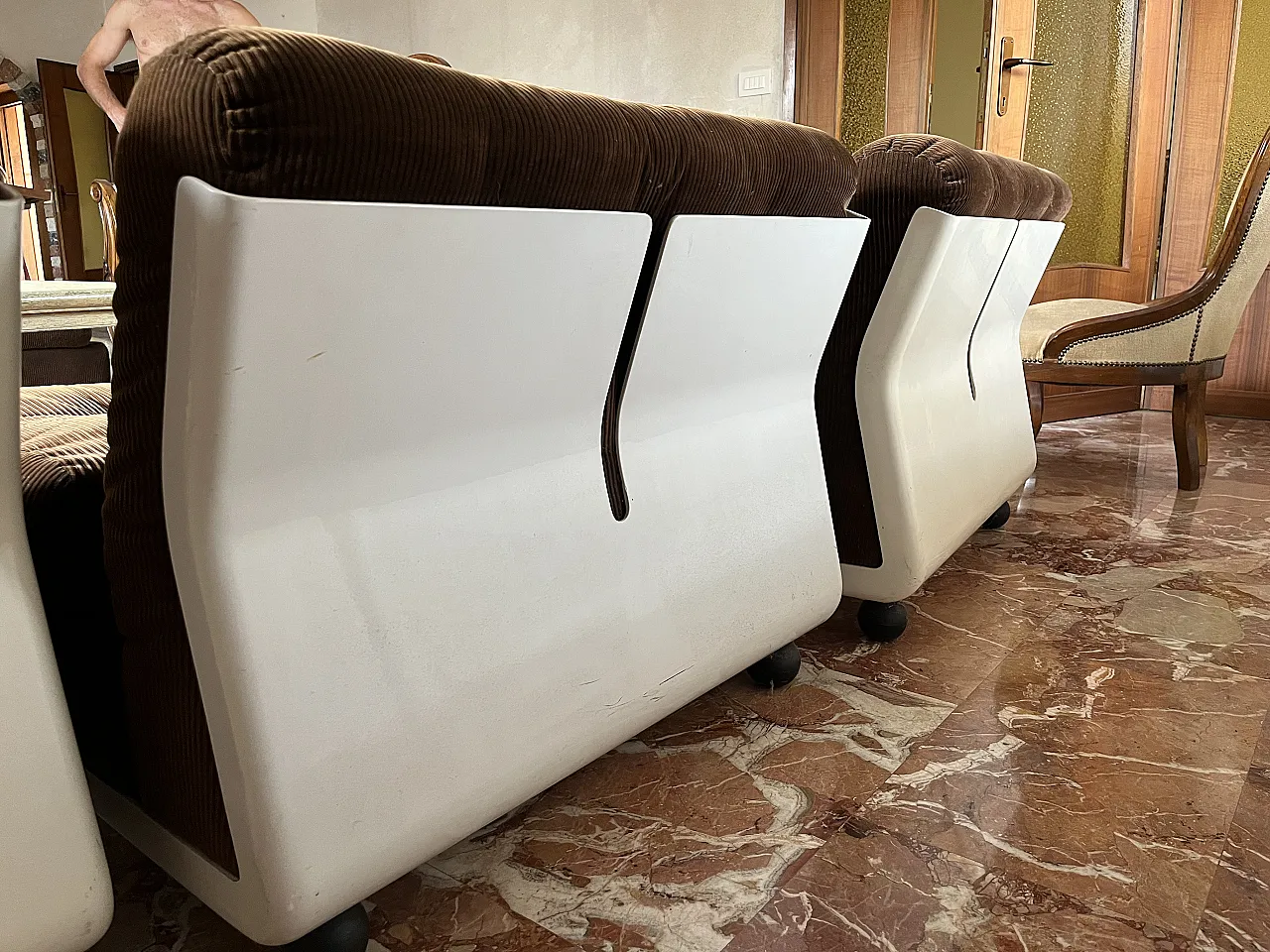 Divano 5 moduli Amatea di Mario Bellini per Cassina, anni '70 2