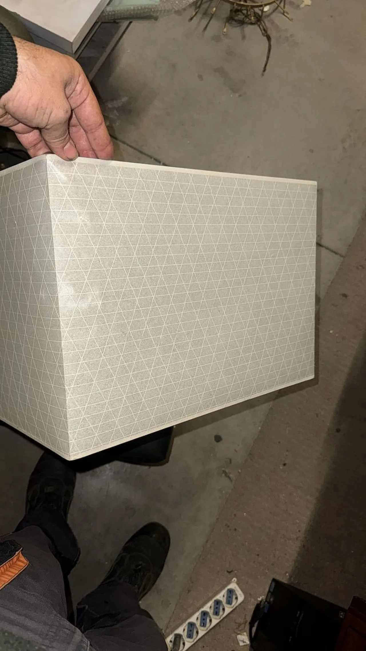 Large Architectural table lamp in chromed metal, 1970s 5