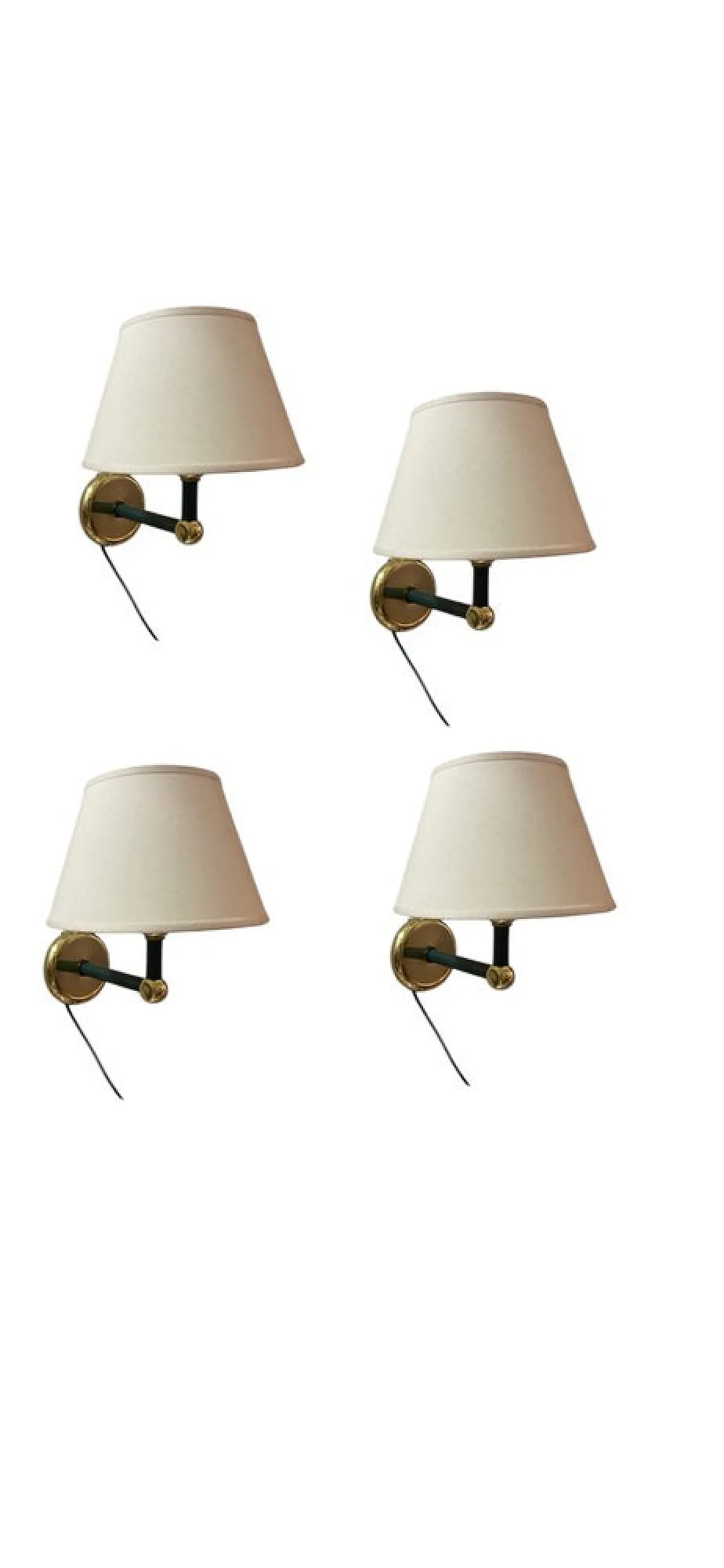 Applique verde oliva in ottone, anni '80 1