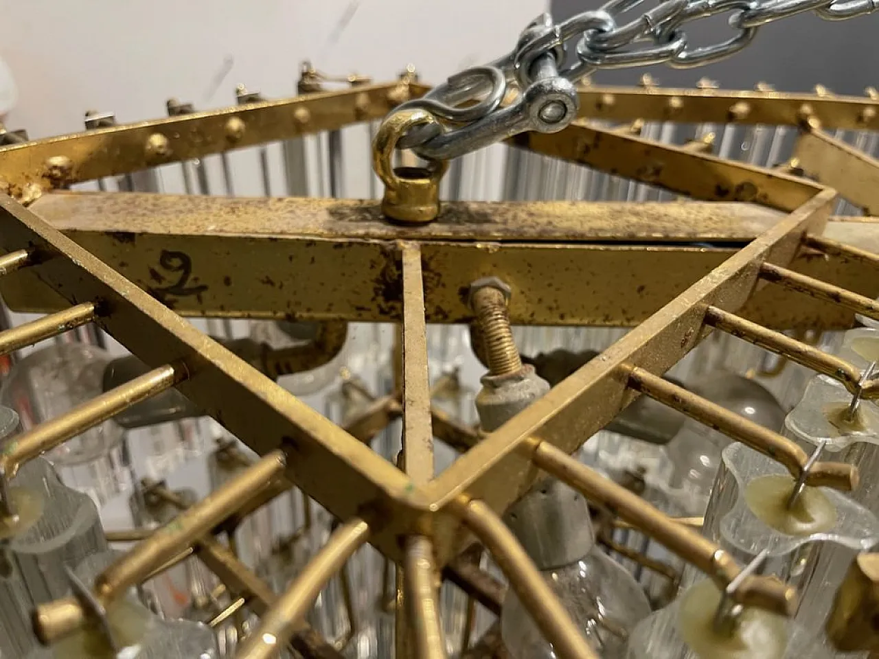 Large Prism ceiling lamp in Murano glass, 1970s 14