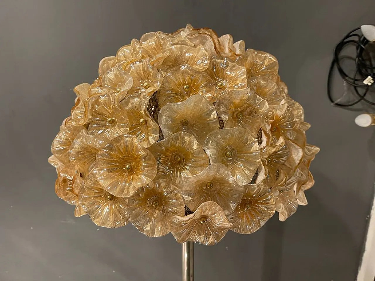 Murano glass floral floor lamp, 1970s 11