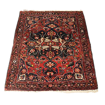 Tappeto Bakhtiari in cotone e lana, maglia fine, fatto a mano, '900