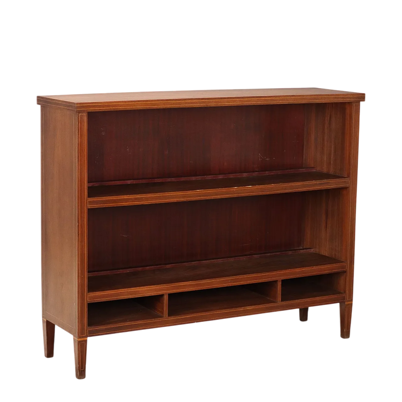 Mobile con ripiani a giorno, impiallacciato in legno esotico, '900 8