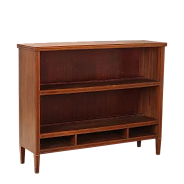 Mobile con ripiani a giorno, impiallacciato in legno esotico, '900