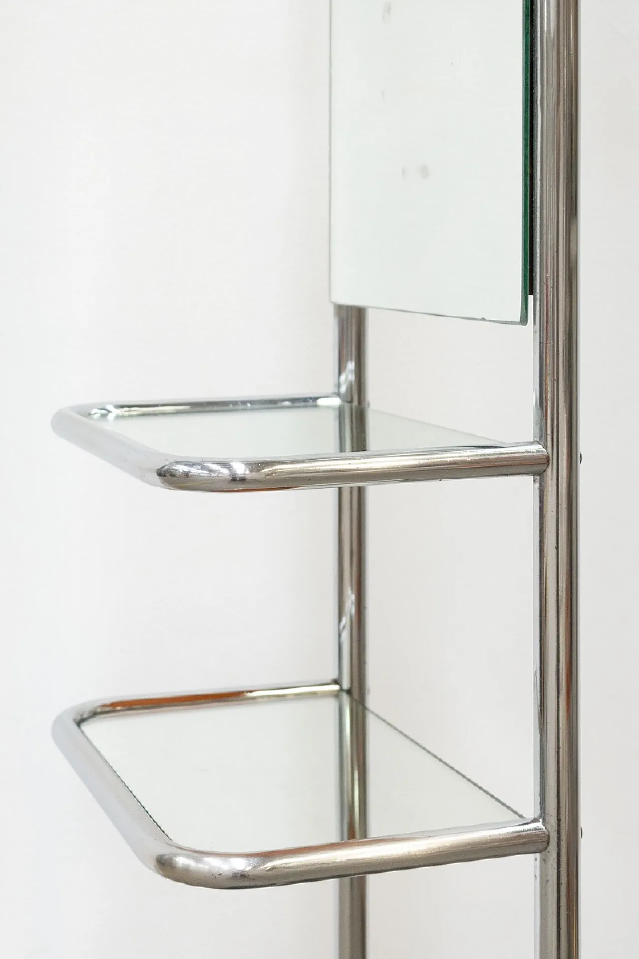 Specchio girevole con ripiani e appendiabiti, anni '70 5