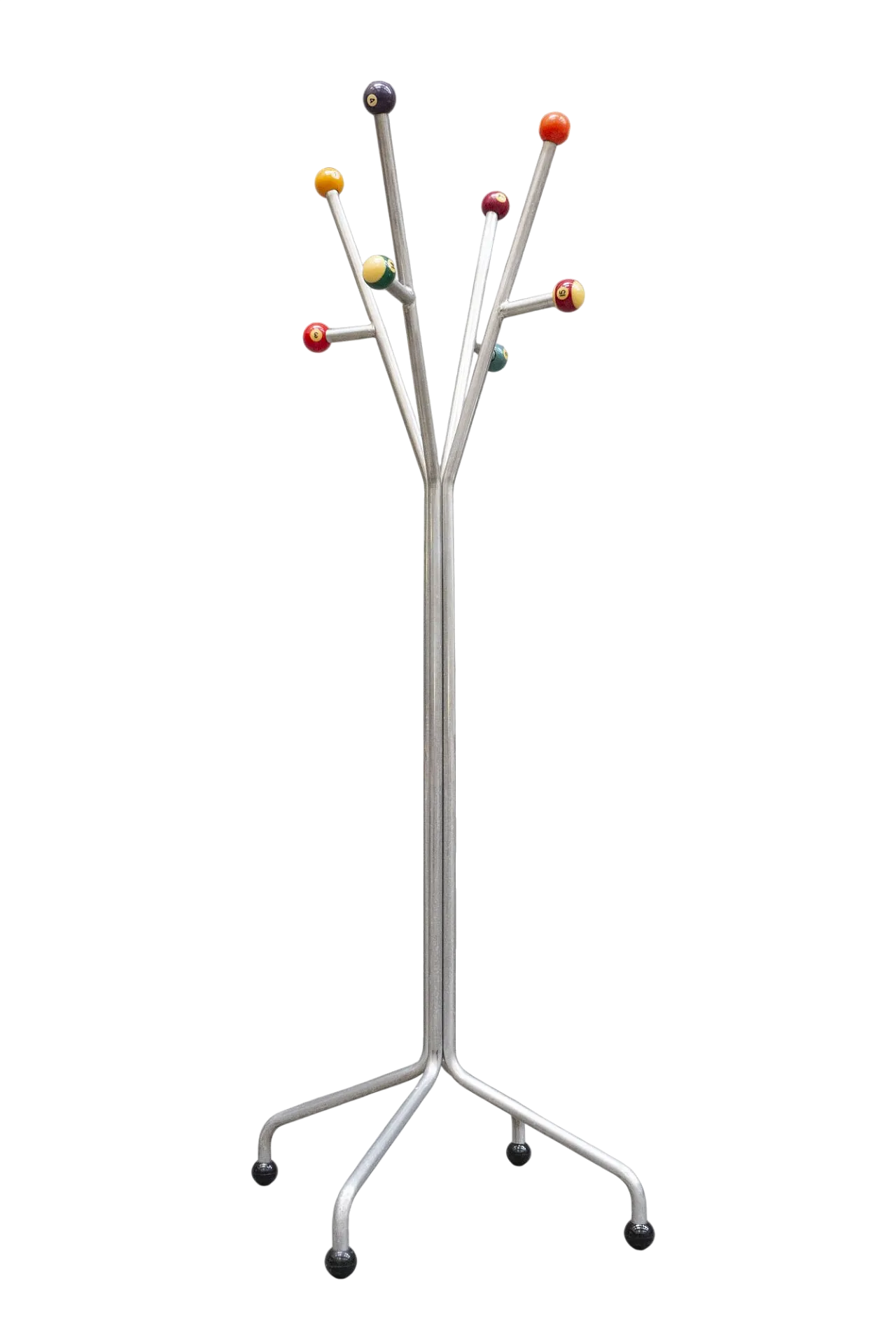 Appendiabiti in alluminio con palle da biliardo, '900 5