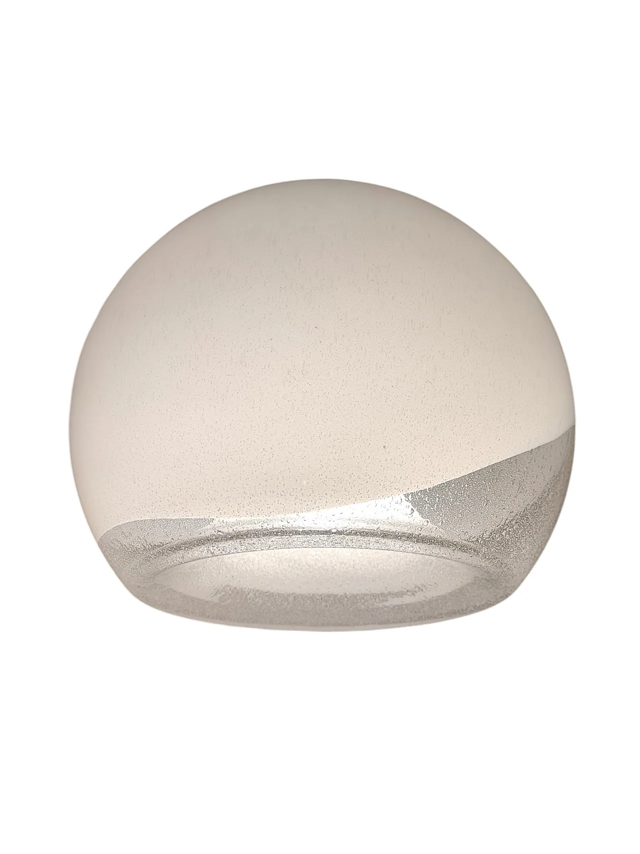 Murano Pulegoso & Lattimo Globe Space Age pendant, 1970s 2