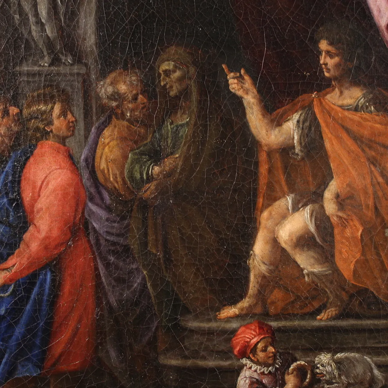 Italian painting the martyrdom of the four Saints, 17th century 14