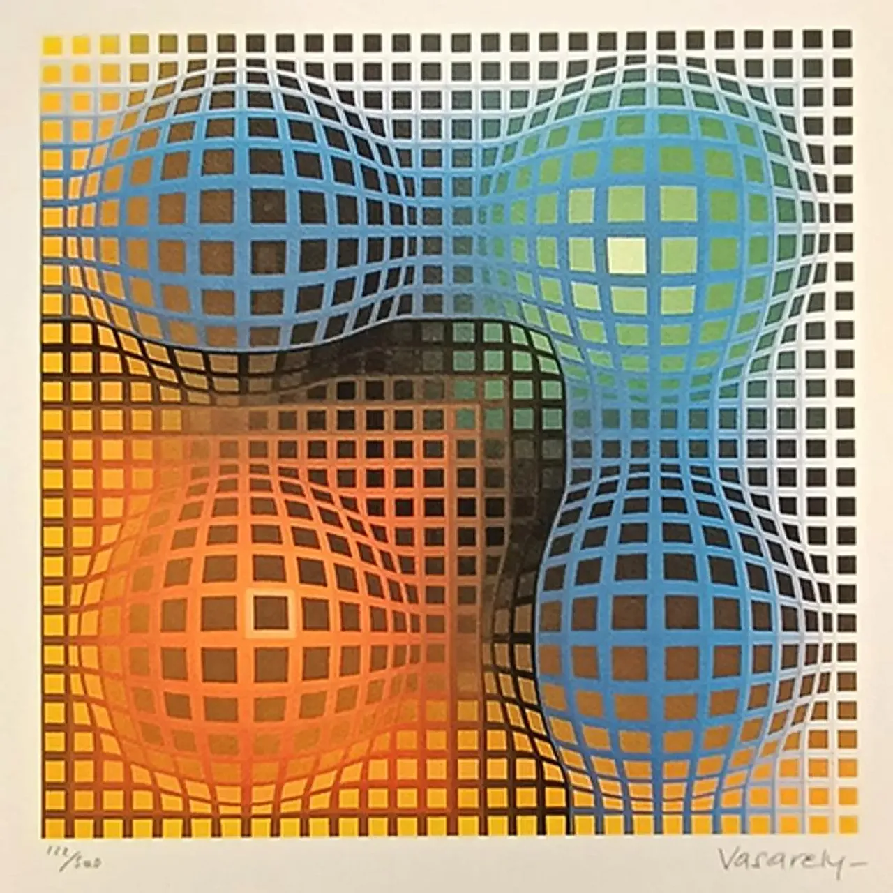 Victor Vasarely, litografia in edizione limitata numerata, anni '70 2