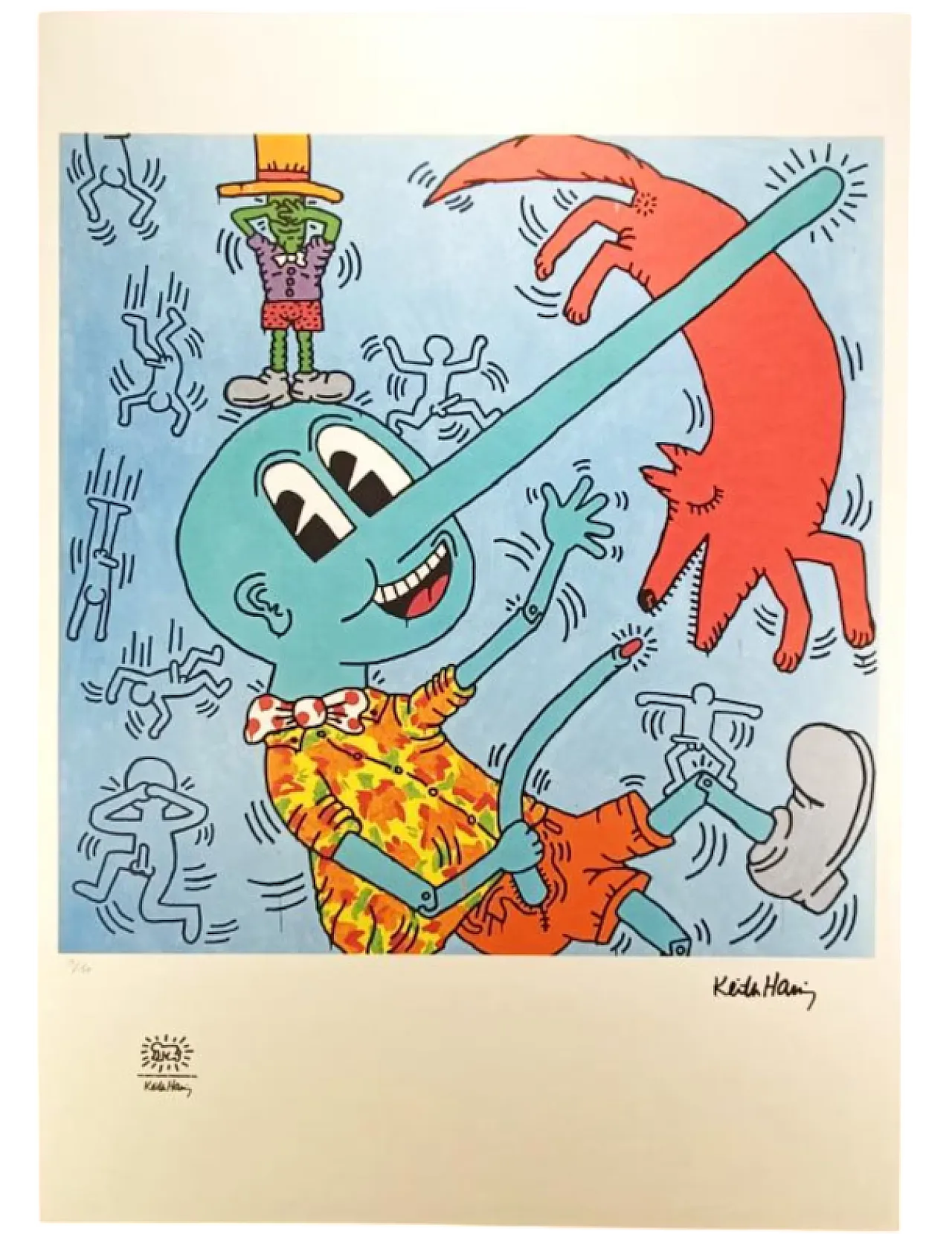 Keith Haring, litografia in edizione limitata numerata, anni '90 5
