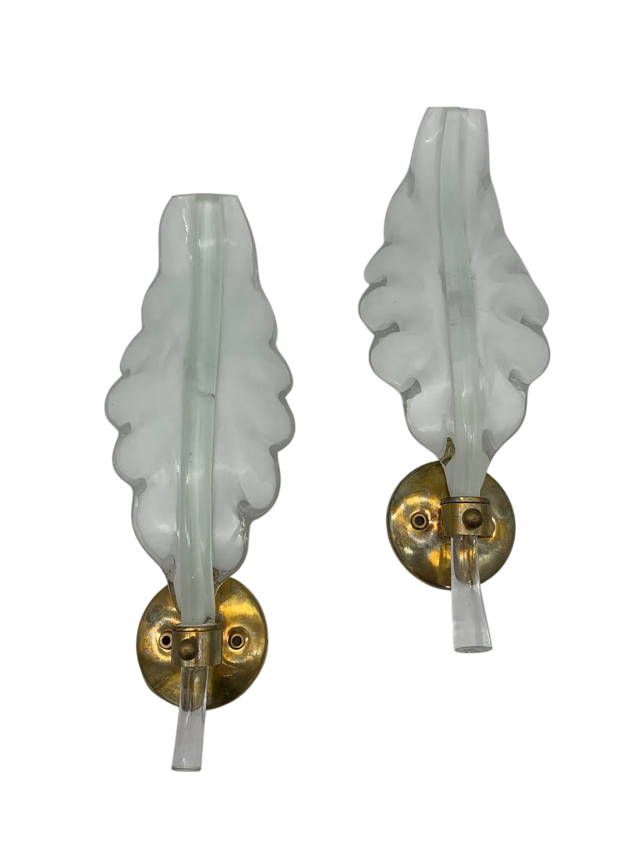 Coppia di applique in vetro attribuito a Seguso, anni '60 5