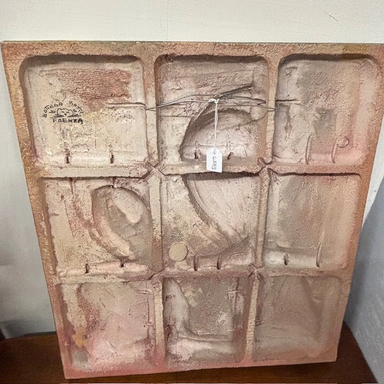 Gold luster majolica plaque, Virgin with Child, mid-20th century 11