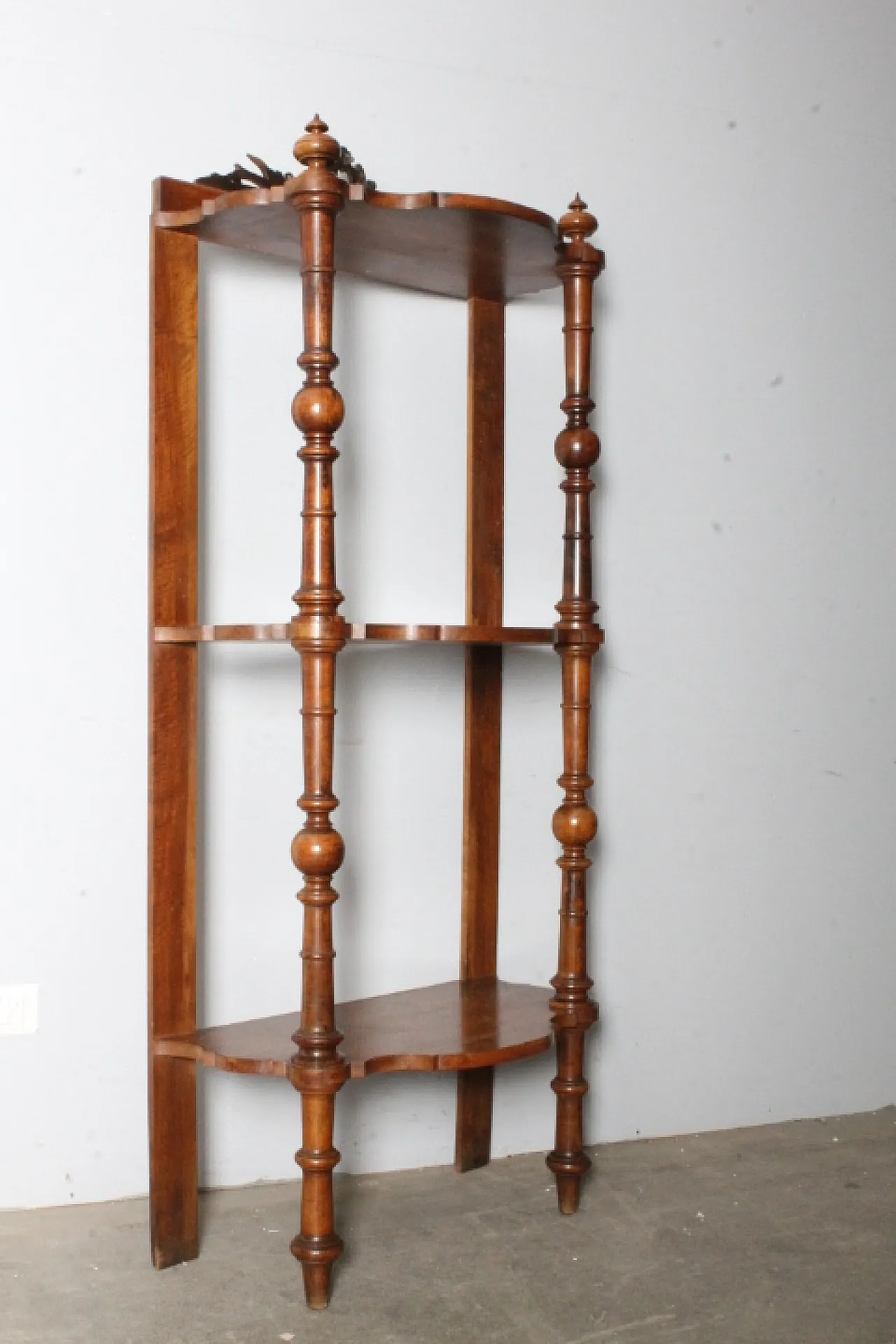 Libreria aperta in noce Luigi Filippo, metà '800 3