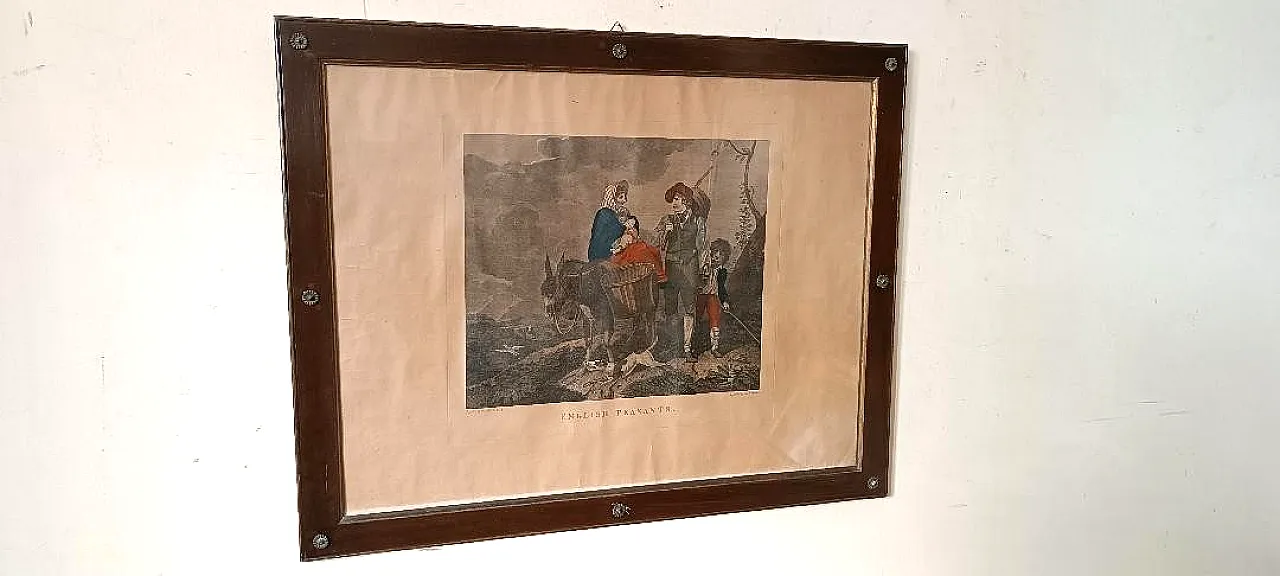 Scena bucolica, acquaforte di Bortignoni, XIX secolo 1