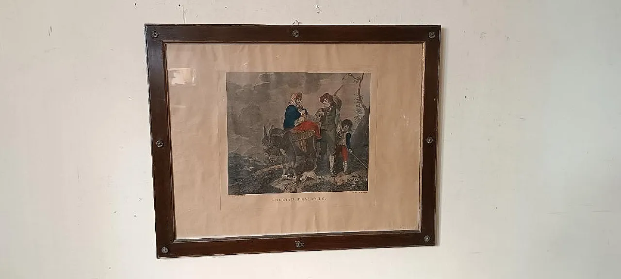 Scena bucolica, acquaforte di Bortignoni, XIX secolo 2