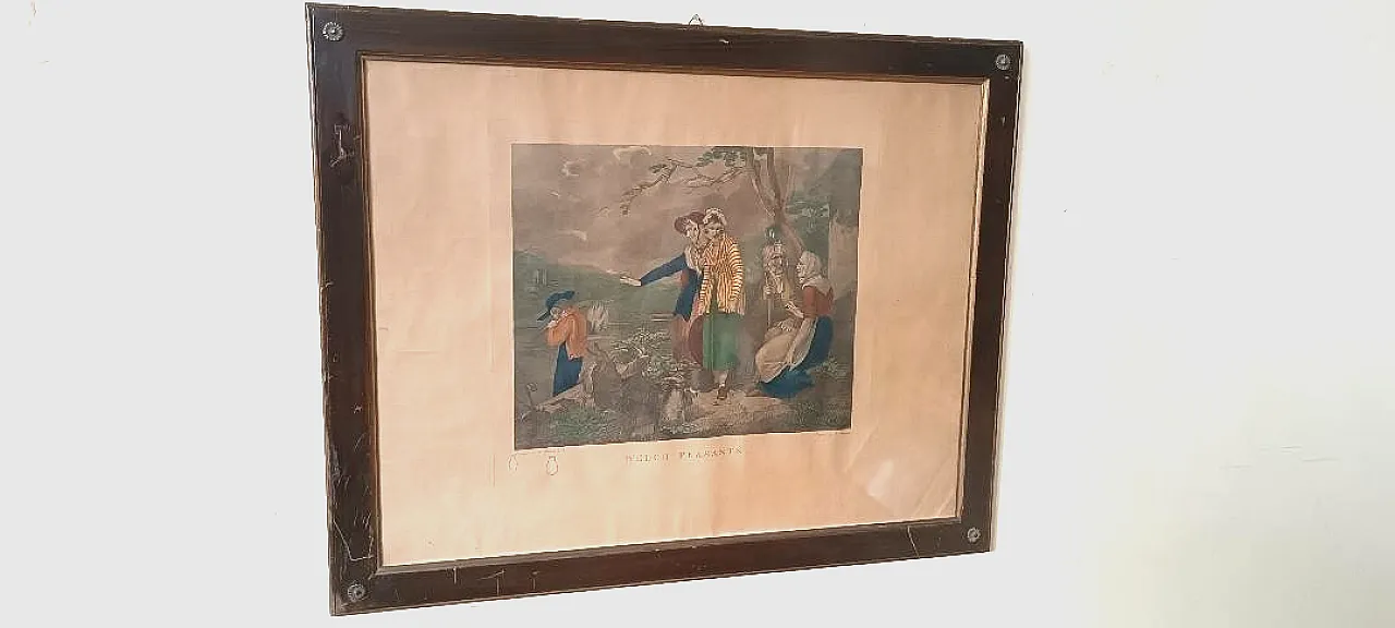 Scena bucolica, acquaforte di Bortignoni, XIX secolo 1