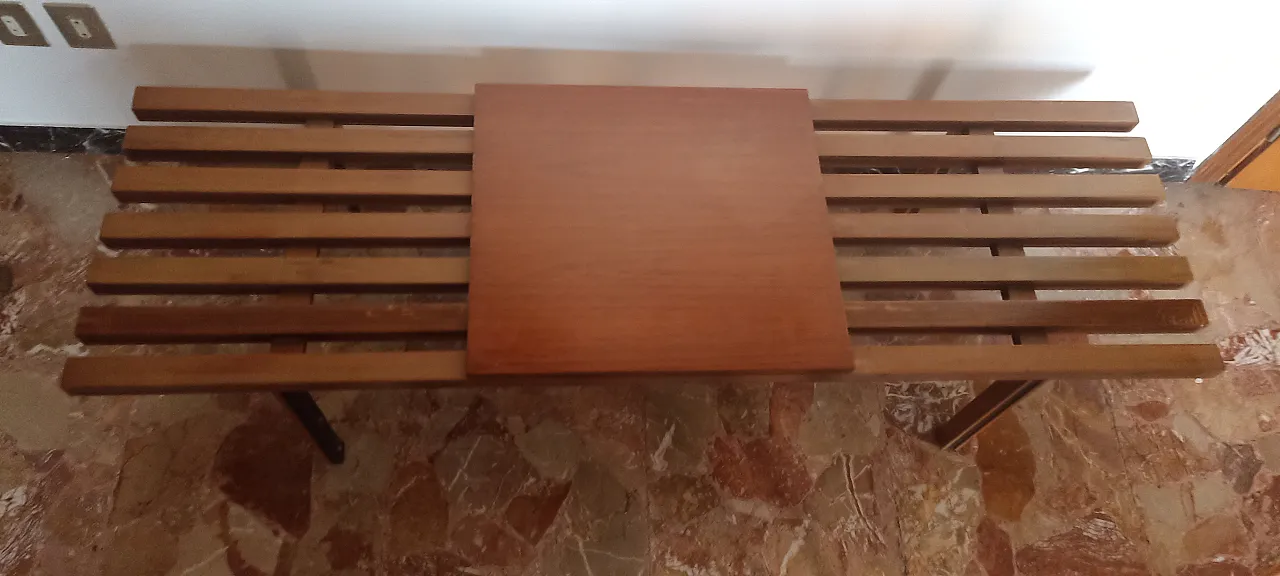 Panca in legno di Fiori Leonardo per I.S.A., anni '50 2